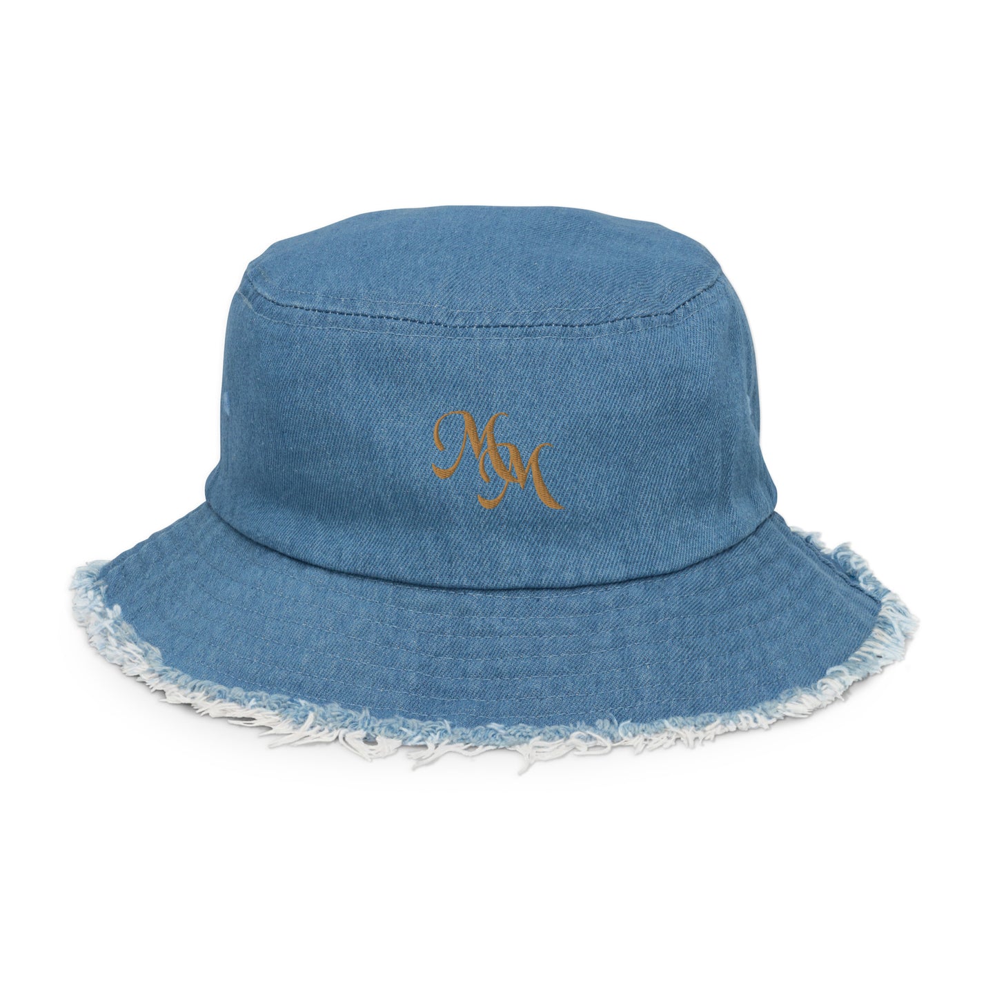 Marlon Miguel Signature Distressed denim bucket hat